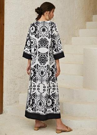 Zara  платье рубашка с ацтекским принтом4 фото