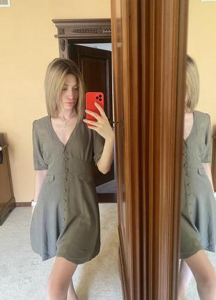 Міні сукня хакі casual фірми asos 2