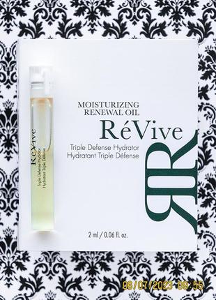 Зволожуюча олійка для омолодження обличчя revive moisturizing renewal oil triple defense hydrator1 фото
