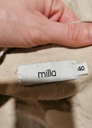 Льняная юбка milla баллон миди лен7 фото