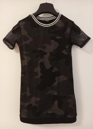 Платье милитари river island 7-8лет/128 рост.