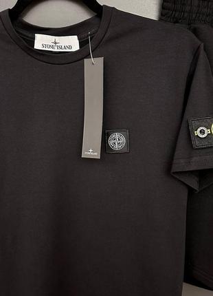 Новинка футболка stone island чорна біла