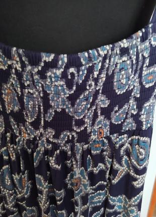 Длинное платье - сарафан на красивых бретелях батал натуральная ткань7 фото