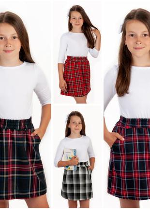 Спідниця для школи в клітинку, шкільна клітчаста спідниця, школьная юбка в клетку, юбка в клеточку для школы, шотландка1 фото