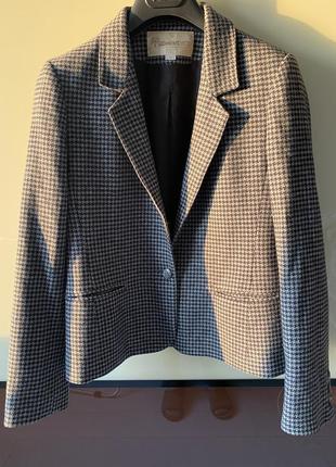 Стильный пиджак новая коллекция шерсть шерстяной тёплый утиная лапка скидки модный2 фото