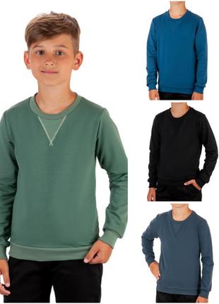 Світшот для хлопчиків дитячий підлітковий, кофта, реглан, джемпер однотонний