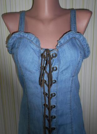 #розпродаж акція 1+1=3 #джинсове літнє плаття на шнурівці #2 фото
