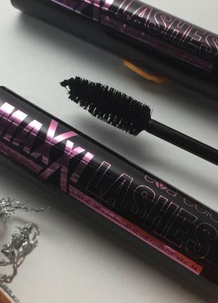 Об'ємна туш для вій eva color maxxi lashes 3 в1 об'єм + підкручування + подовження нова н13912 фото