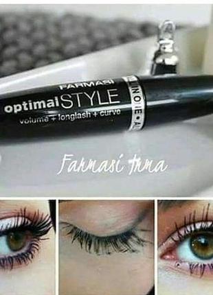 Туш для вій optimal style farmasi1 фото