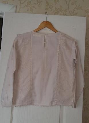 Натуральная блуза zara на девочку 11-12 лет 146-152 см2 фото
