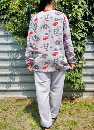 Женская пижама на байке теплая4 фото