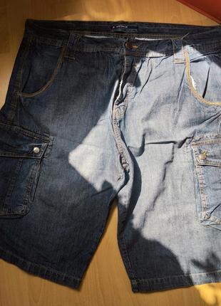 Чоловічі джинсрві шорти 3xl батал великий розмір мужские