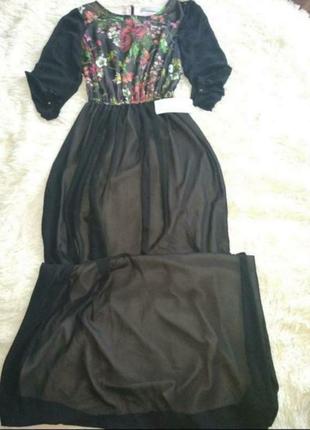 Шикарное шифоновое платье burvin 46-482 фото