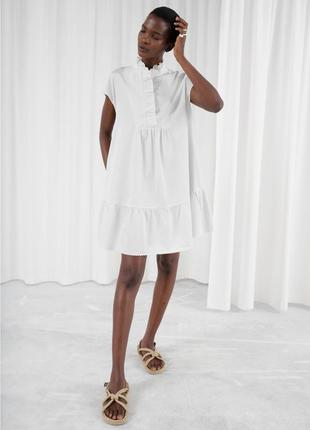 Сукня & other stories ruffle bib shirt dress / 40