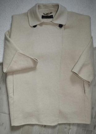 Пальто накидка zara из хлопка2 фото