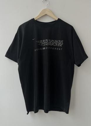 Vintage born 2b black tshirt вінтажна чорна футболка із цікавим принтом 2003 рік y2k