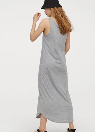Новое платье миди джинси h&m из натуральной ткани4 фото