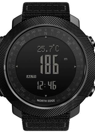 Багатофункціональний тактичний годинник north edge apache black з компасом