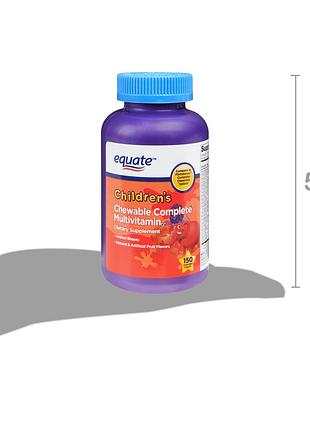 Детские жевательные мультивитамины equate children chewable, 150 шт. сша