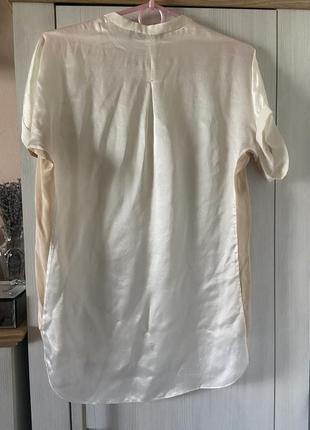 Шелковая комбинированная блуза2 фото