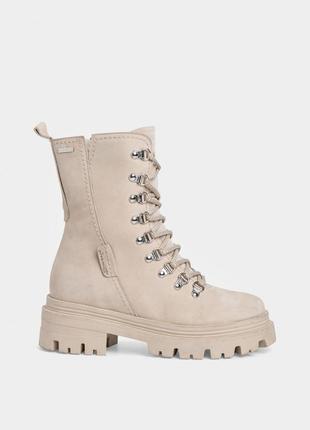 Оригинальные женские ботинки tamaris / бежевые ботинки