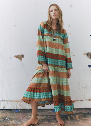 Шикарна довга сукня туніка zara