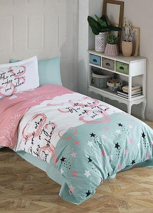 Комплект постільної білизни hobby poplin voyager 160х220 см пудровий