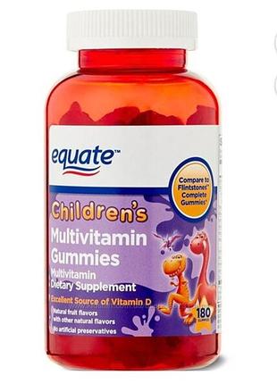 Дитячі мультивітаміни equate children´s multivitamin, 180 шт. сша