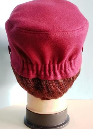 Картуз, кепі, кашкет, кадетська кепка. кашемір - вишня.6 фото
