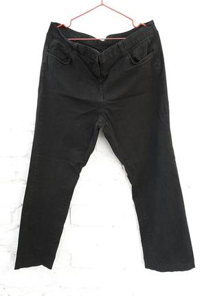 Чёрные стрейчевые джинсы marks & spencer. высокая посадка
