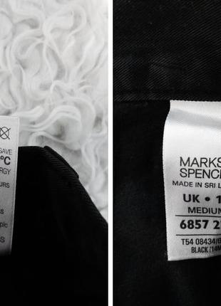 Чёрные стрейчевые джинсы marks & spencer. высокая посадка5 фото