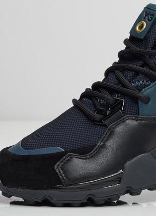 Adidas y-3 wedge sock run (back&teal) wm размер 6.5