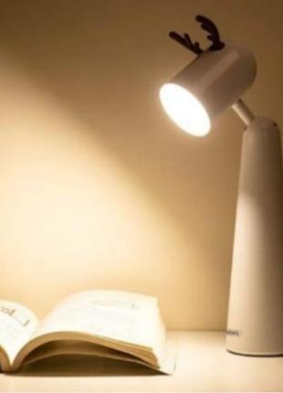 Настольная светодиодная беспроводная led лампа ночник remax life lamp rl-lt03w олень