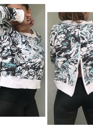 Очень стильный утеплённый свитшот(толстовка).б/у