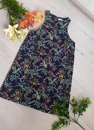 Сукня 👗 тропический принт растительных 🌿🌴 повседневная манго