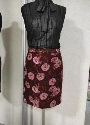 Monki сток новая юбка в цветы юбка в принт как maje sandro