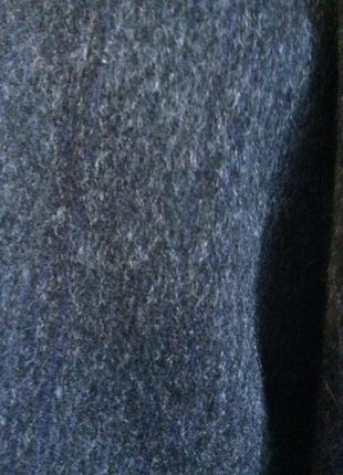 Зимовий нове елегантне темно-сіре пальто з норковим маленьким коміром зростання високий3 фото