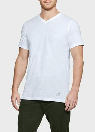 Новая мужская футболка under armour sportstyle core v neck tee white