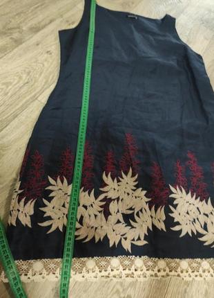 Хлопковое платье платье сарафан с кружевом вышиванка5 фото