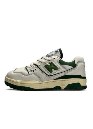 Женские кроссовки new balance 550 green white summer1 фото