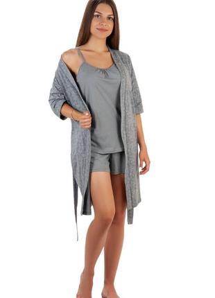 Комплект халат майка шорти