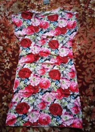 3 дні!ошатне плаття сарафан з поясом квітковий принт троянди3 фото