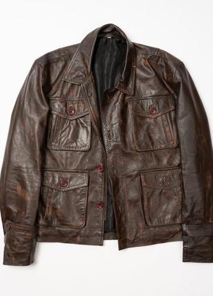 Vintage men’s  leather jacket чоловіча вінтажна шкіряна куртка