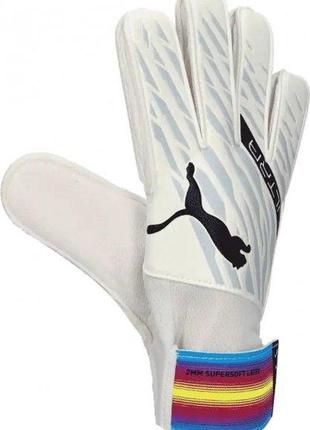 Вратарские перчатки puma ultra grip 4 rc белый, серый уни 10 (04179006)