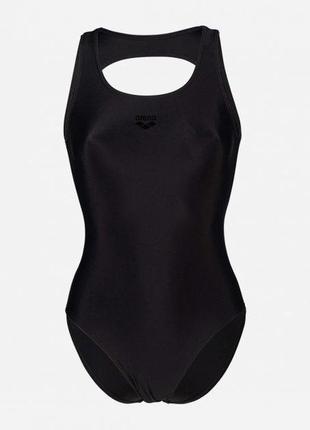 Купальник женский закрытый arena solid o back swimsuit черный 40 (005911-500)6 фото