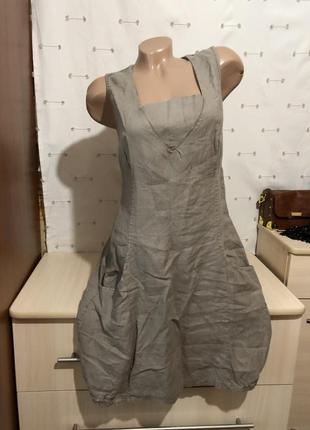 Італійський лляний сарафан лляне плаття лляна сукня