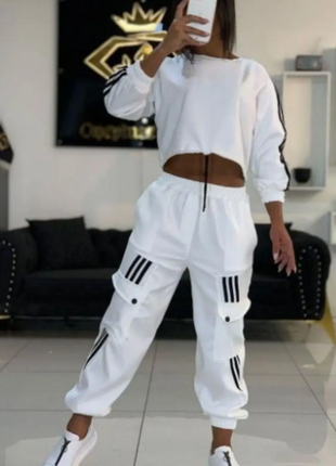 Женский спортивный костюм двунитка с манжетами 3 цвета 2plgu1468-7134iве