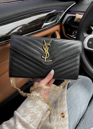 Жіноча шкіряна сумочка клатч у стилі Borse Loulou di Saint Laurent