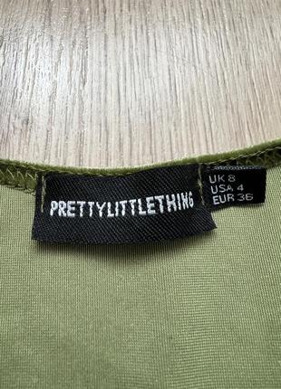 Оксамитовий топ з довгим рукавом prettylittlething plt 🛍️1+1=3🛍️9 фото