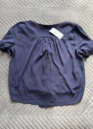 Блуза рубашка футболка на завязках из вискозы papaya4 фото